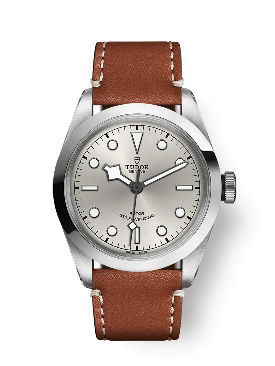 Tudor 79540-0013 : Heritage Black Bay 41 Silver / Brown Leather