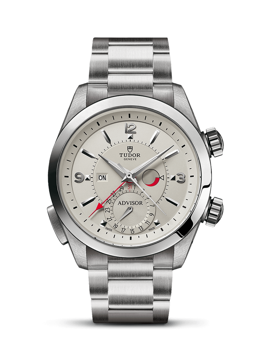 Tudor 79620T-0010 : Heritage Advisor Stainless Steel / TItanium / Silver / Bracelet