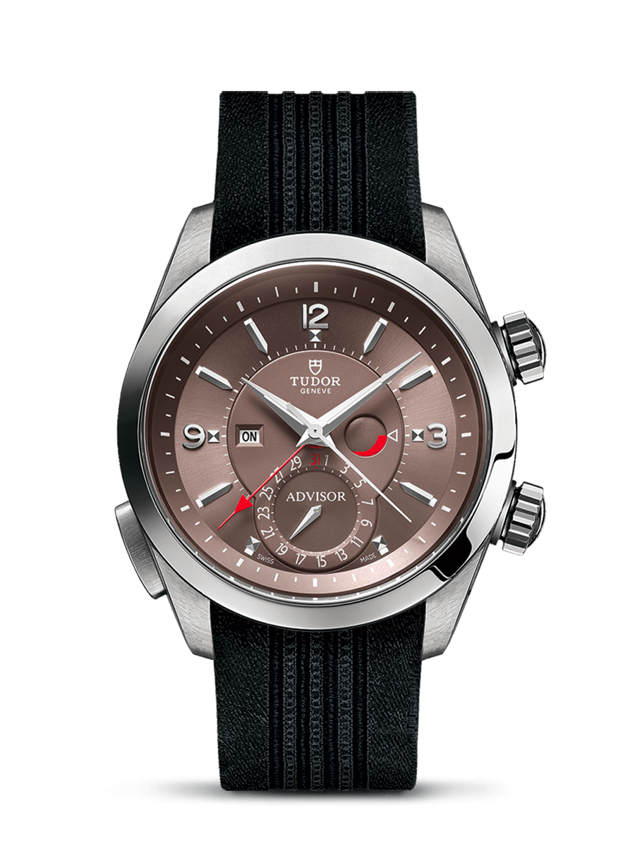 Tudor 79620TC-0004 : Heritage Advisor Stainless Steel / TItanium / Cognac / Silk
