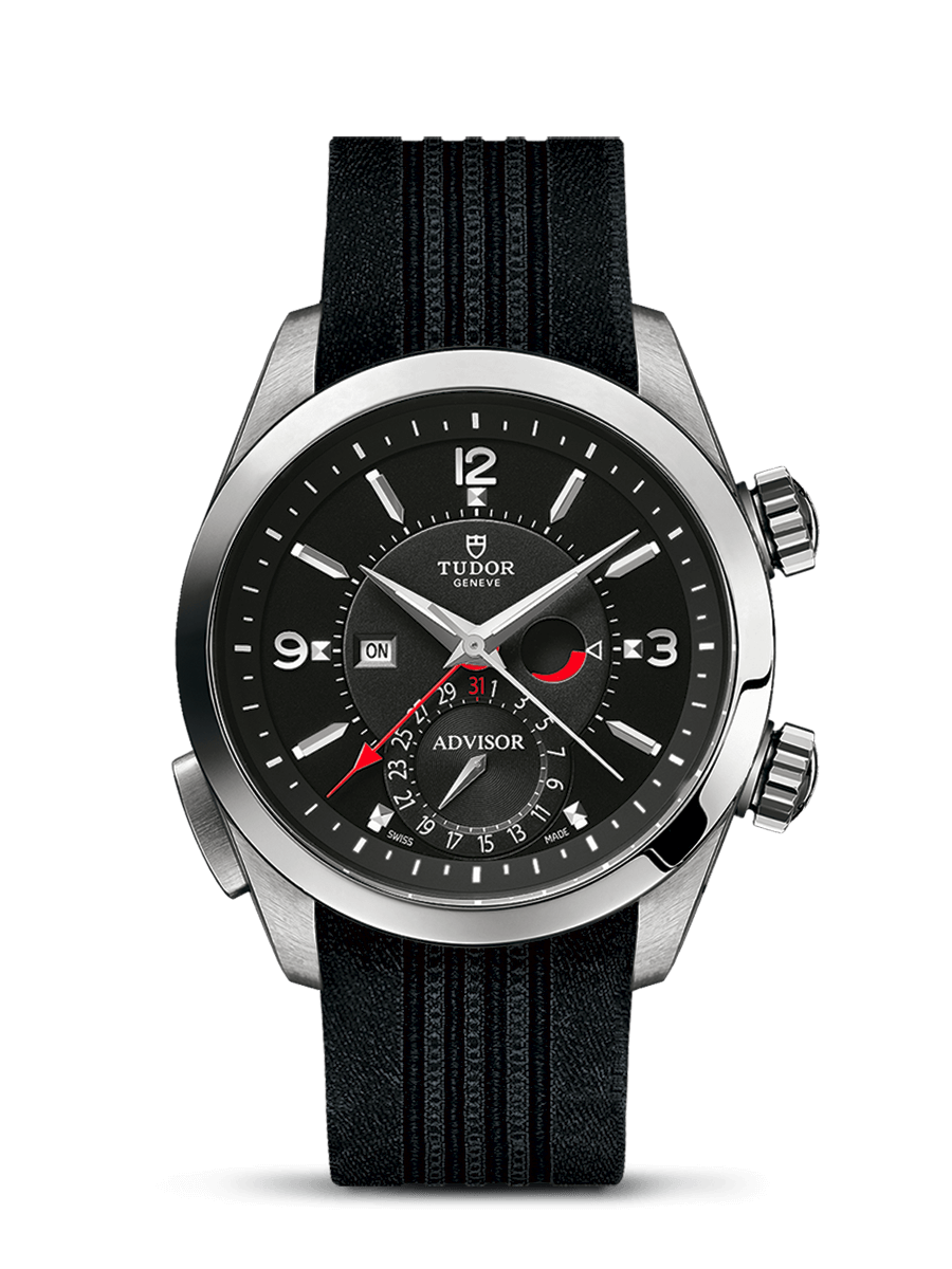 Tudor 79620TN-0004 : Heritage Advisor Stainless Steel / TItanium / Black / Silk