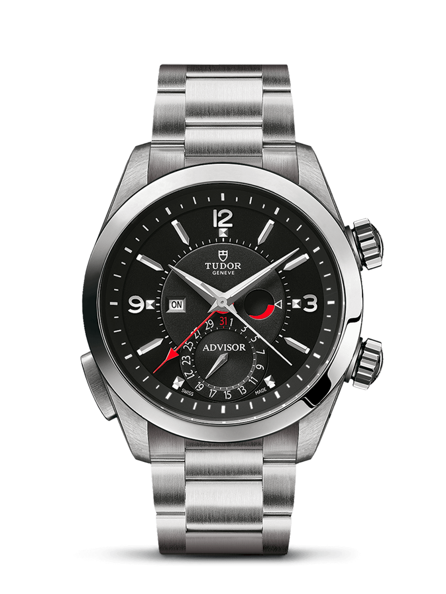 Tudor 79620TN-0005 : Heritage Advisor Stainless Steel / TItanium / Black / Bracelet