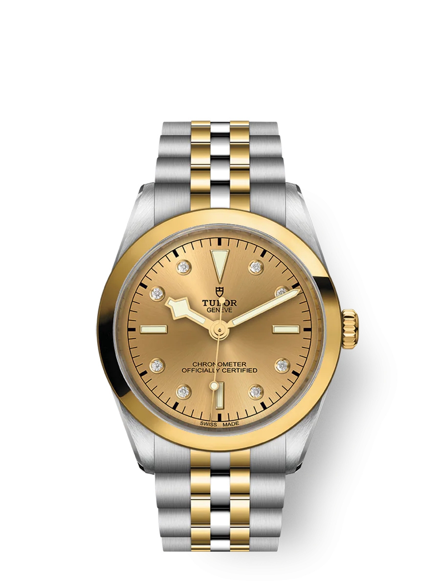 Tudor 79643-0008 : Black Bay 36 S&G / Champagne - Diamond / Bracelet