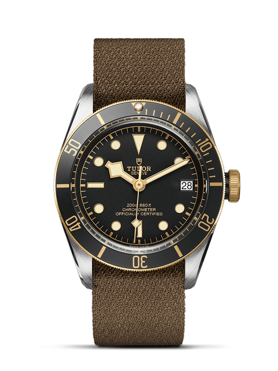 Tudor 79733N-0005 : Heritage Black Bay Black S&G / Stainless Steel / Yellow Gold / Black / Fabric