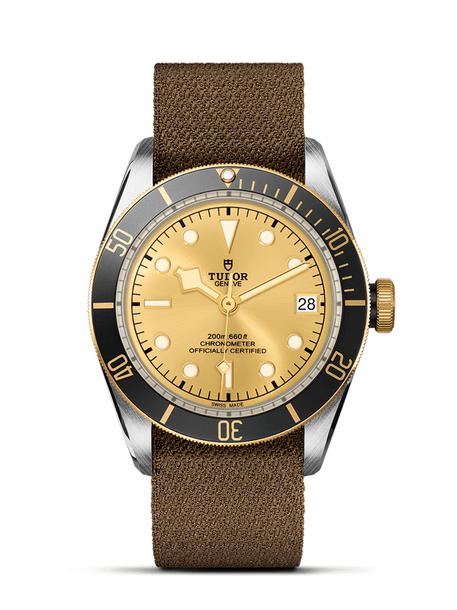 Tudor 79733N-0006 : Heritage Black Bay Black S&G / Stainless Steel / Yellow Gold / Champagne / Fabric
