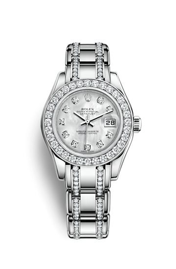 Rolex 80299-0010 : Datejust Pearlmaster 29 White Gold Diamond / MOP Diamond