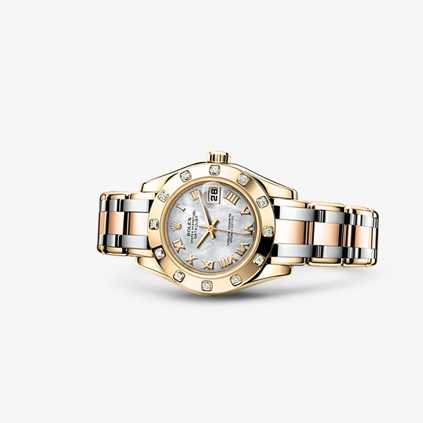 Rolex 80318-0056 : Datejust Pearlmaster 29 Tridor 12 Diamond Mother of Pearl Roman