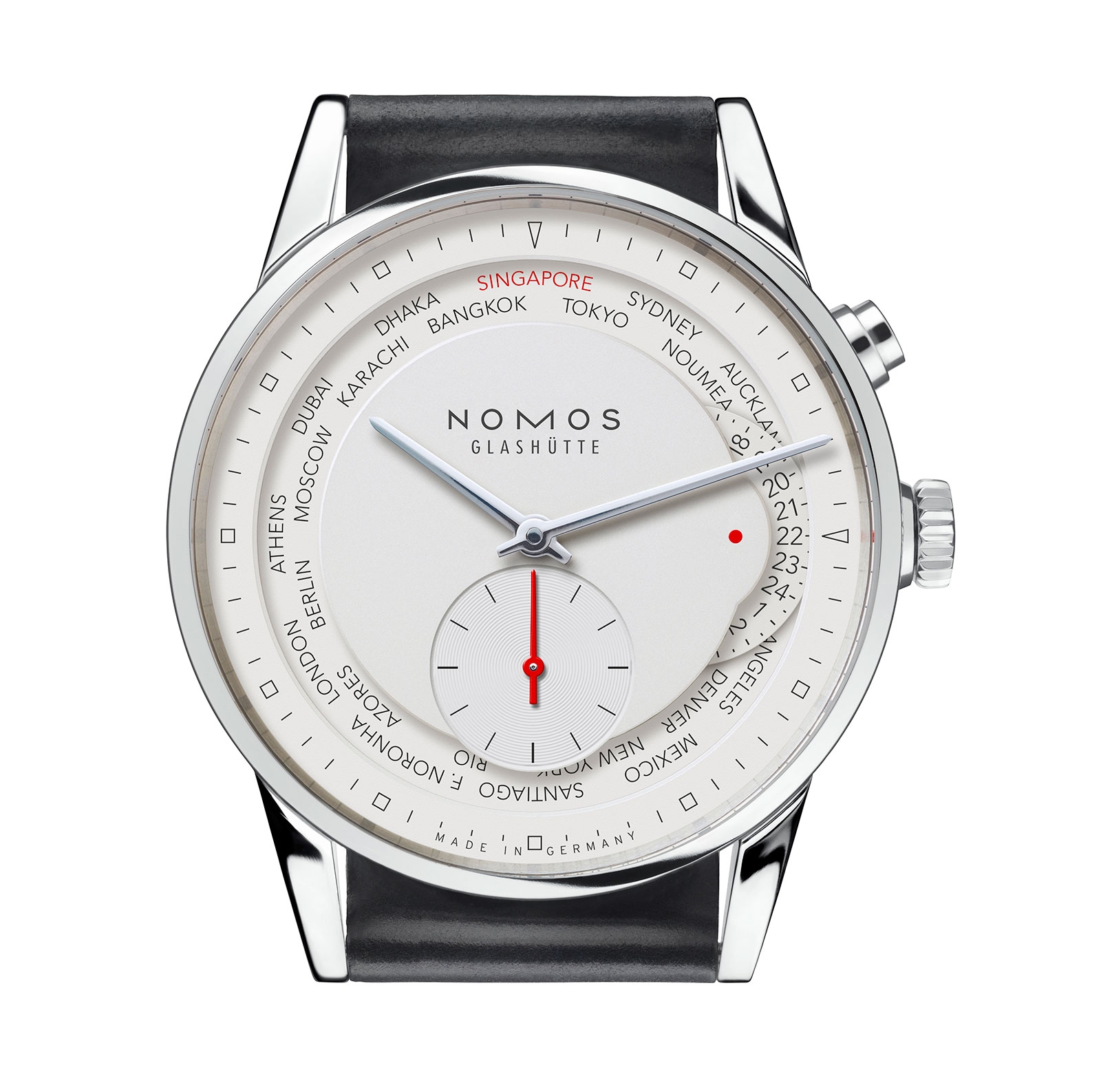 Nomos Glashütte 805.S6 : Zürich Weltzeit Red Dot Silver