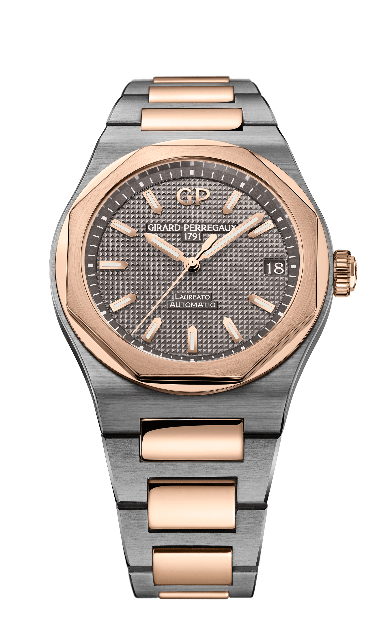 Girard-Perregaux 81010-26-232-26A : Laureato 42 Automatic Titanium / Pink Gold / Grey