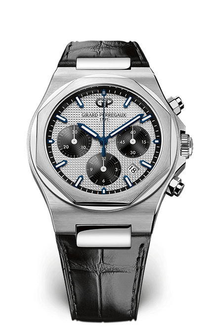 Girard-Perregaux 81020-11-131-BB6A : Laureato 42 Chronograph Stainless Steel / Silver Panda / Alligator