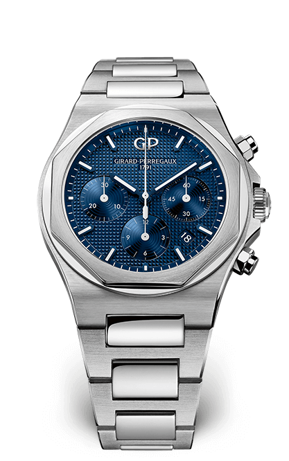 Girard-Perregaux 81020-11-431-11A : Laureato 42 Chronograph Stainless Steel / Blue / Bracelet