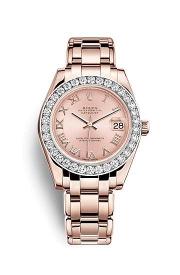 Rolex 81285-0020 : Datejust Pearlmaster 34 Everose Diamond Pink Roman