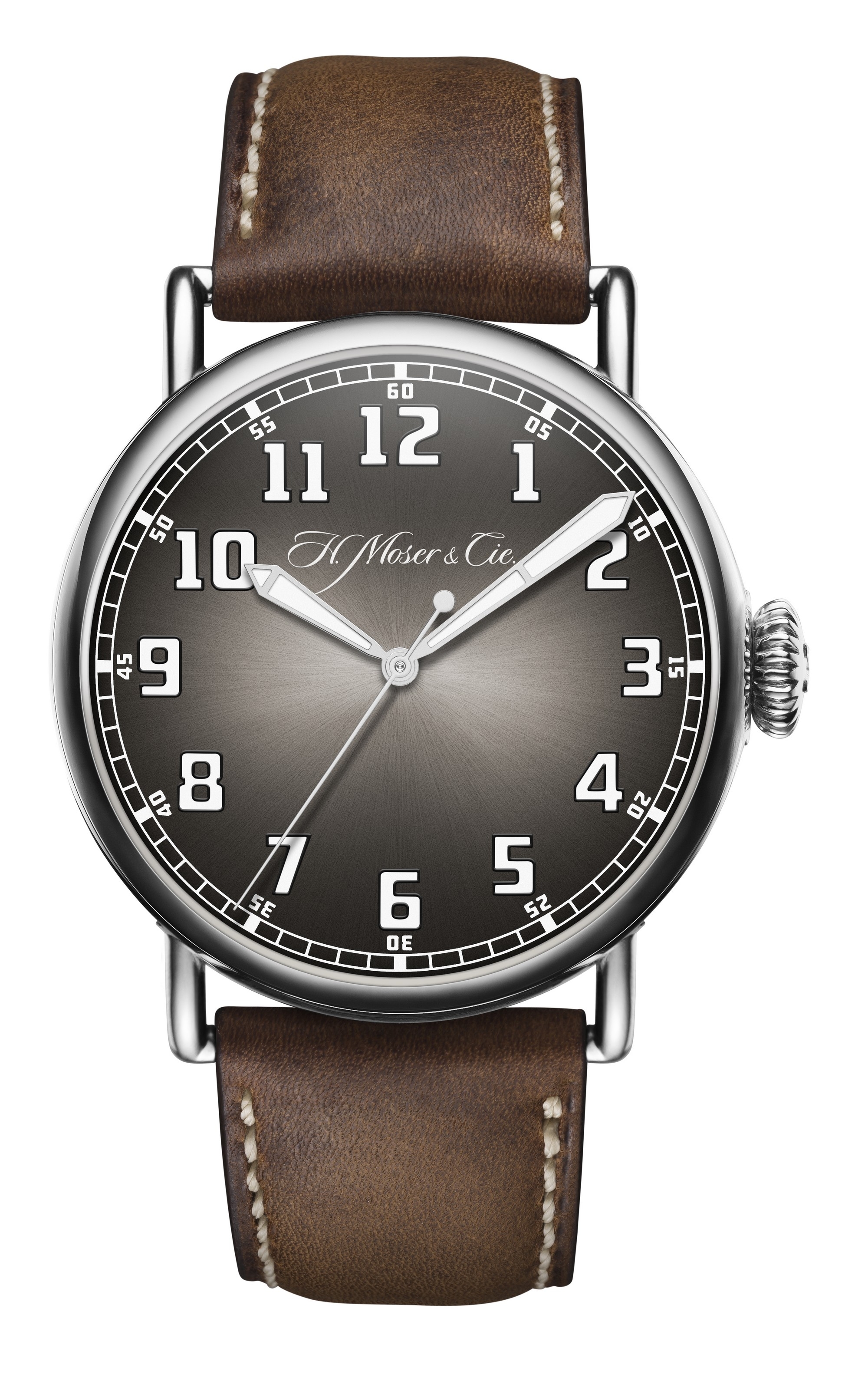 H. Moser & Cie 8200-1200 : Heritage Centre Seconds Stainless Steel / Bucherer Blue Edition