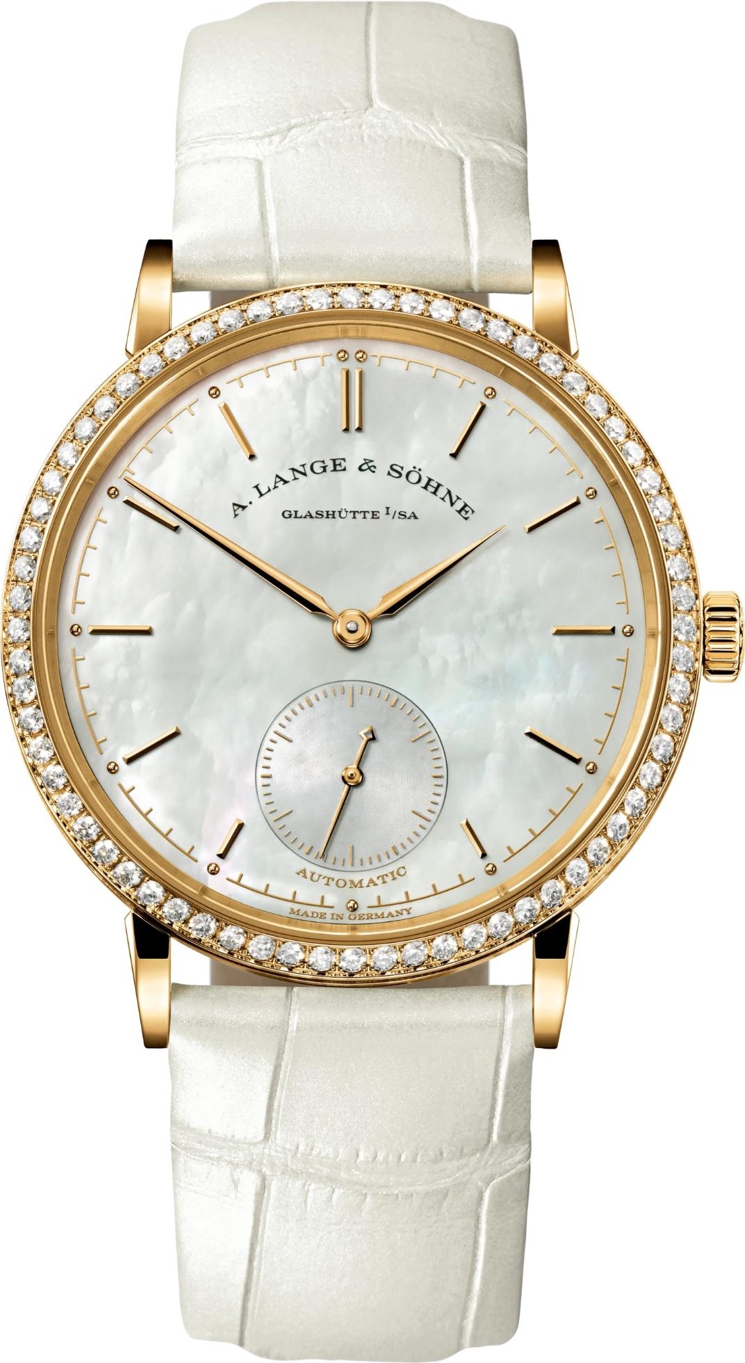 A. Lange & Söhne 840.021 : Saxonia Automatik Yellow Gold - Diamond / MOP