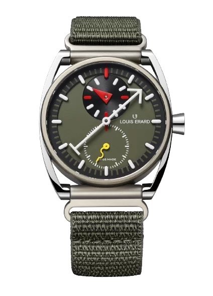 Louis Erard 85358TT06.BTT89 : Excellence Le Régulateur Louis Erard x Alain Silberstein III Titanium / Khaki