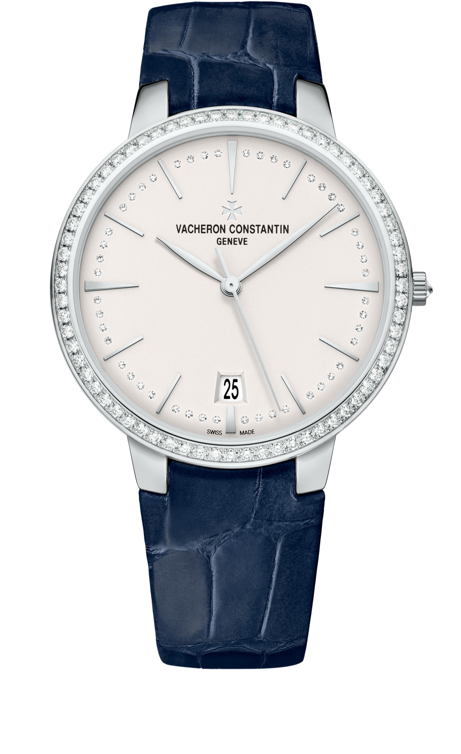 Vacheron Constantin 85515/000G-9841 : Patrimony 36.5mm Self-Winding White Gold / Diamond / Silver
