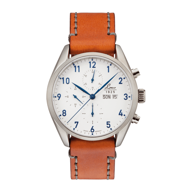 Laco 861584 : Chronographs Chicago / Stainless Steel / White
