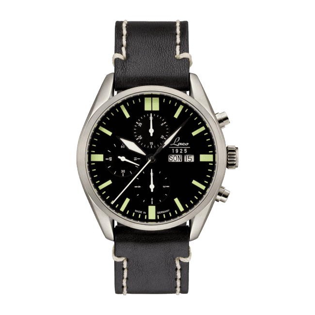 Laco 861587 : Chronographs Las Vegas / Stainless Steel / Black