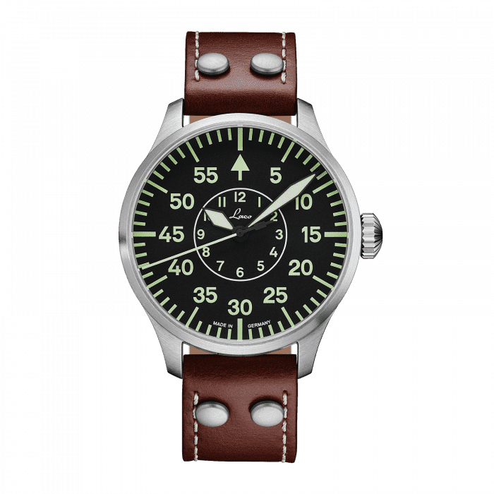 Laco 861690.2 : Pilot Watch Basic Aachen Stainless Steel / Black