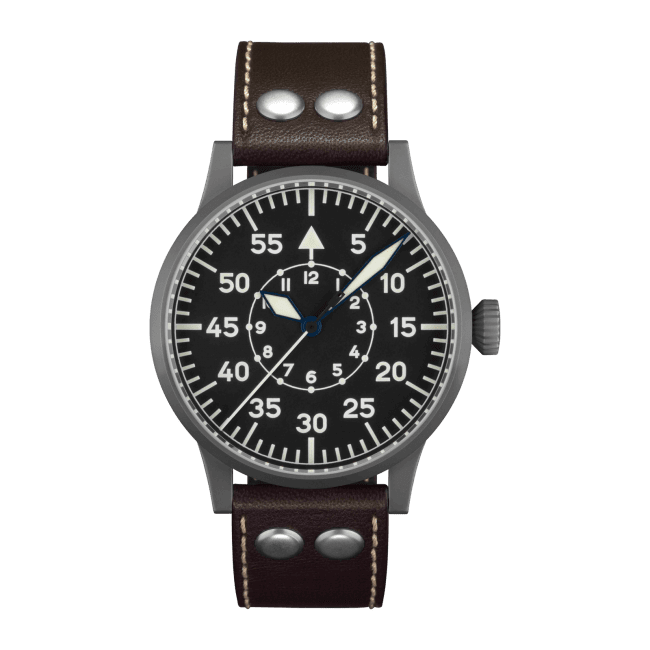 Laco 861747 : Pilot Watch Original Leipzig Stainless Steel / Black