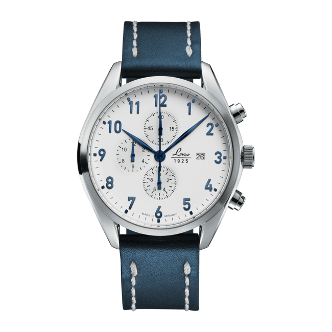 Laco 861789 : Chronographs Sylt / Stainless Steel / White