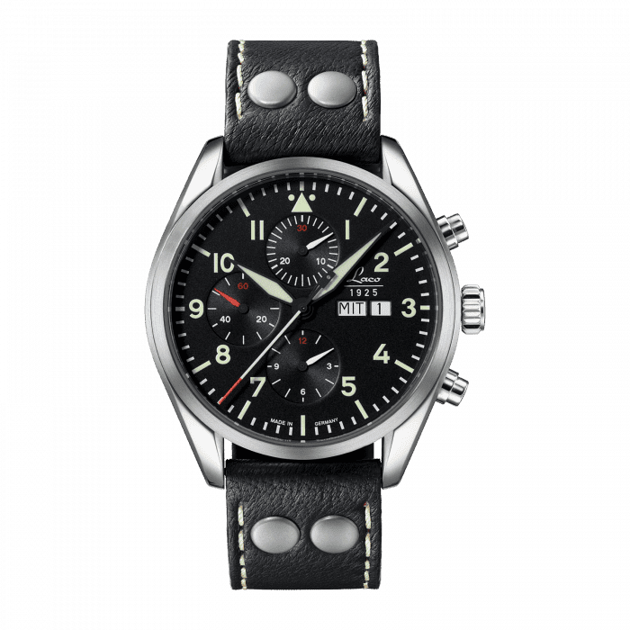 Laco 861815 : Chronographs Monte Carlo / Stainless Steel / Black