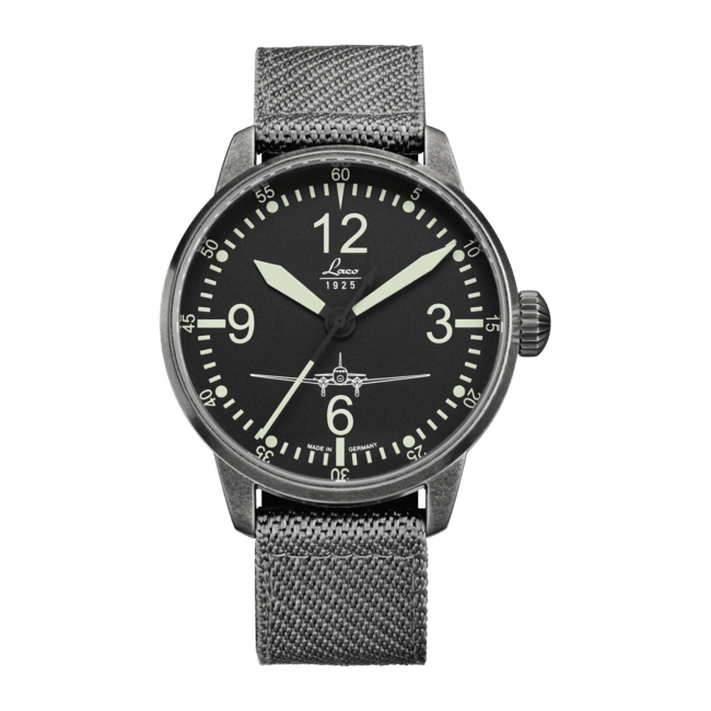 Laco 861901 : Pilot Watch Special Models DC-3 / Stainless steel / Black