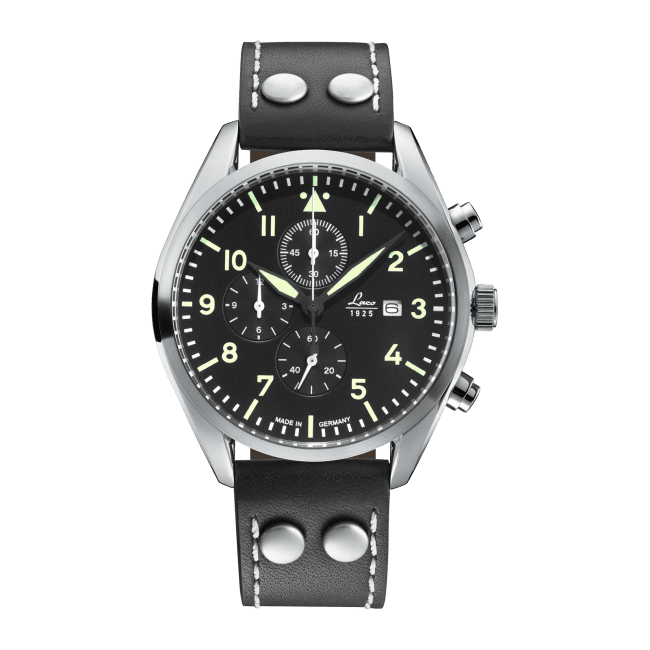 Laco 861915 : Chronographs Trier  / Stainless Steel / Black