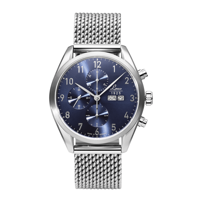 Laco 861916 : Chronographs Phoenix / Stainless Steel / Blue