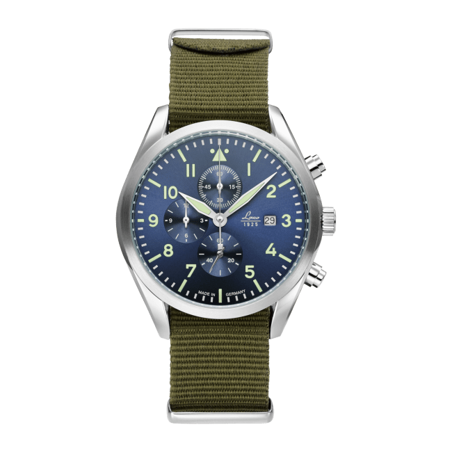 Laco 861919 : Chronographs Atlanta / Stainless Steel / Blue