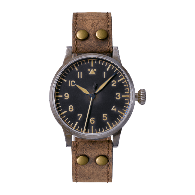 Laco 861933 : Pilot Watch Original Saarbrücken Erbstück Stainless Steel / Black