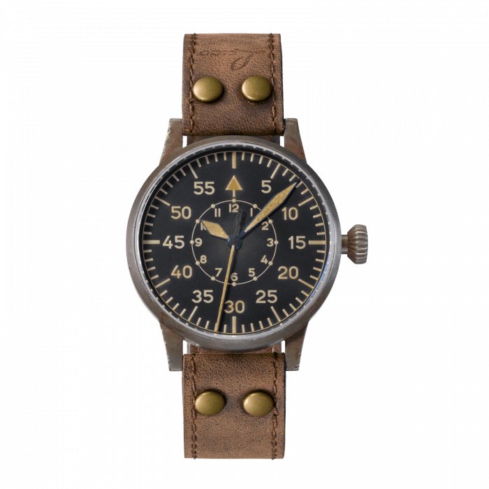 Laco 861936 : Pilot Watch Original Leipzig Erbstück Stainless Steel / Black