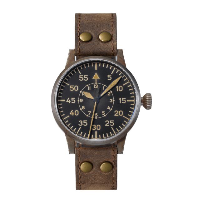 Laco 861938 : Pilot Watch Original Dortmund Erbstück Stainless Steel / Black