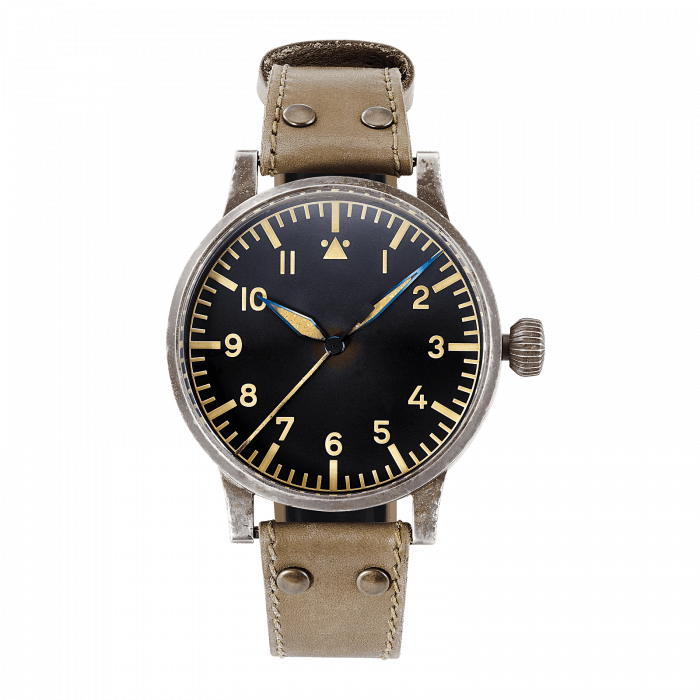Laco 861940 : Pilot Watch Original Replika 55 Erbstück Stainless Steel / Black