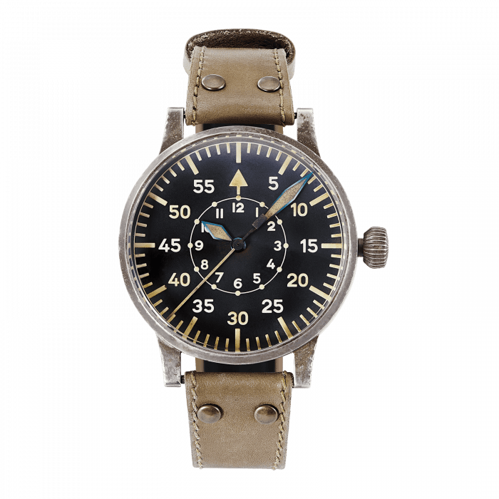 Laco 861941 : Pilot Watch Original Replika 55 Erbstück Stainless Steel / Black