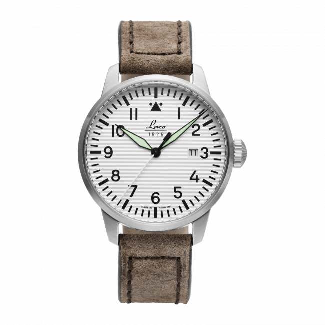 Laco 861971 : Pilot Watch Special Models Basel / Stainless Steel / White