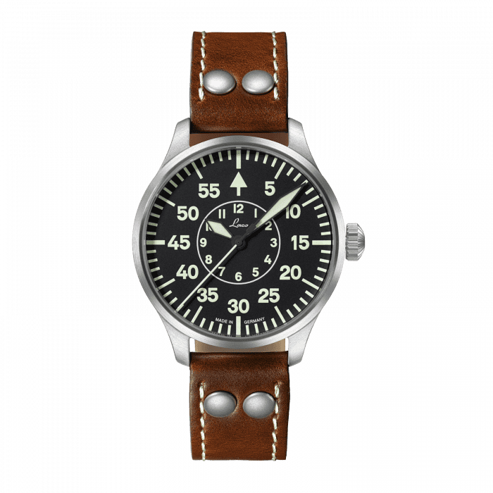 Laco 861990 : Pilot Watch Basic Aachen Stainless Steel / Black