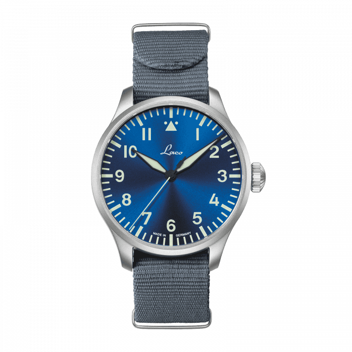 Laco 862100 : Pilot Watch Original Augsburg Blaue Stunde Stainless Steel / Blue