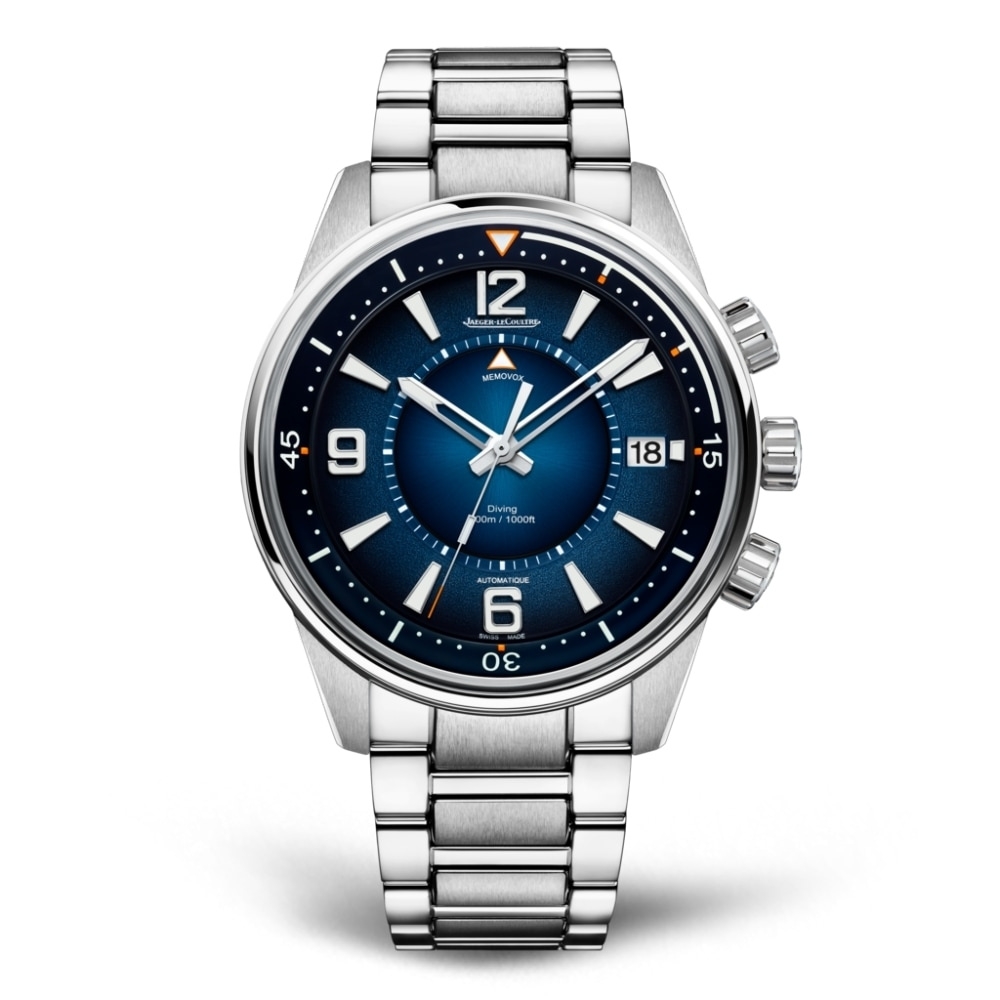 Jaeger-LeCoultre 9038180 : Polaris Mariner Memovox Stainless Steel / Blue / Bracelet