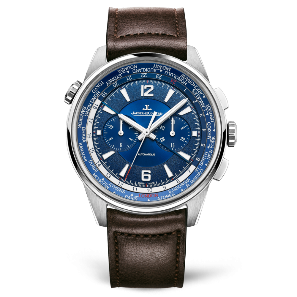 Jaeger-LeCoultre 905T480 : Polaris Chronograph WT Titanium / Blue / Calf
