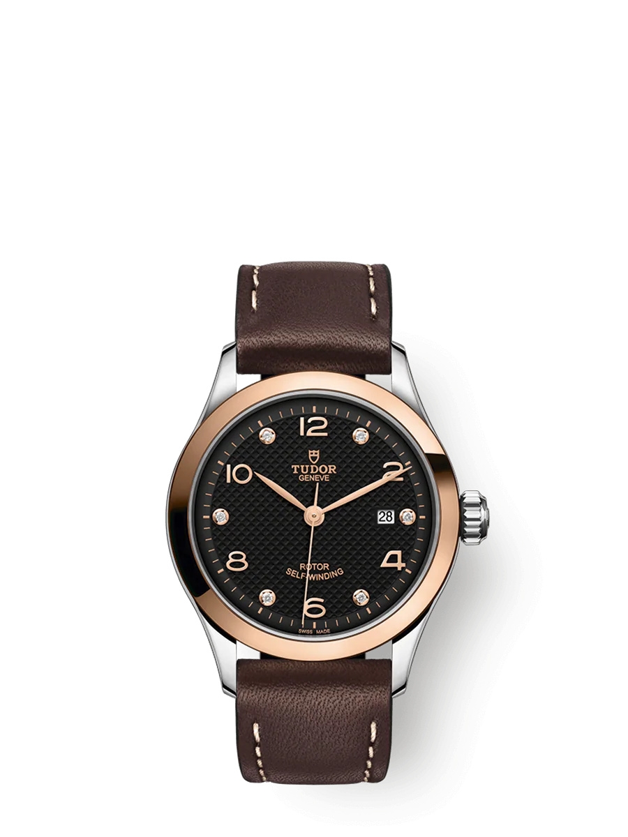 Tudor 91351-0008 : 1926 28 Stainless Steel / Rose Gold / Black - Diamond / Strap