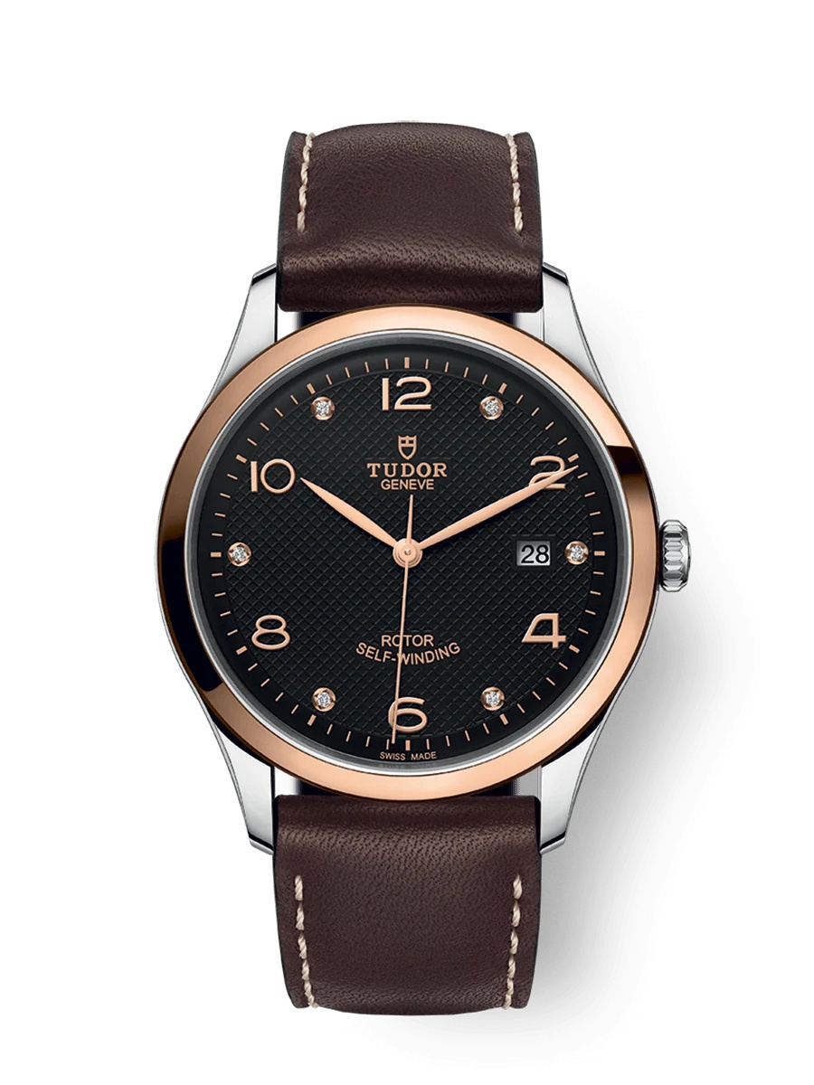 Tudor 91651-0008 : 1926 41 Stainless Steel / Rose Gold / Black - Diamond / Strap