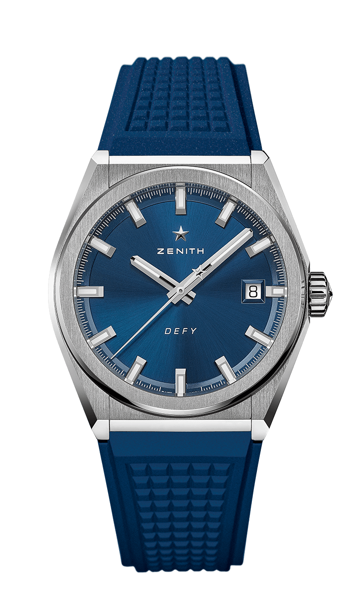 Zenith 95.9000.670/51.R790 : Defy Classic Titanium / Blue / Rubber