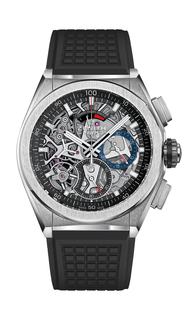 Zenith 95.9000.9004/78.R782 : Defy El Primero 21 Titanium / Skeleton / Rubber