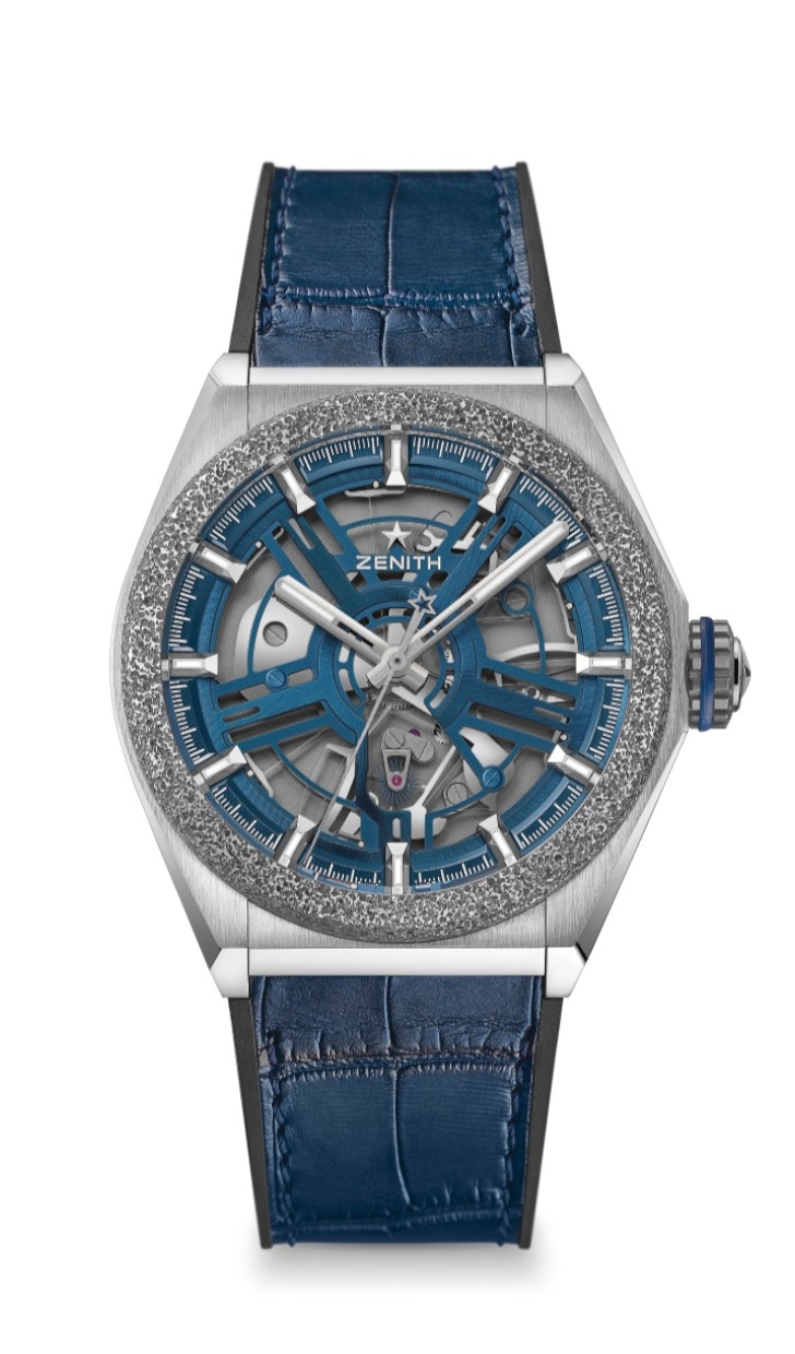 Zenith 95.9001.9100/78.R920 : Defy Inventor Titanium / Aeronith / Blue / Alligator