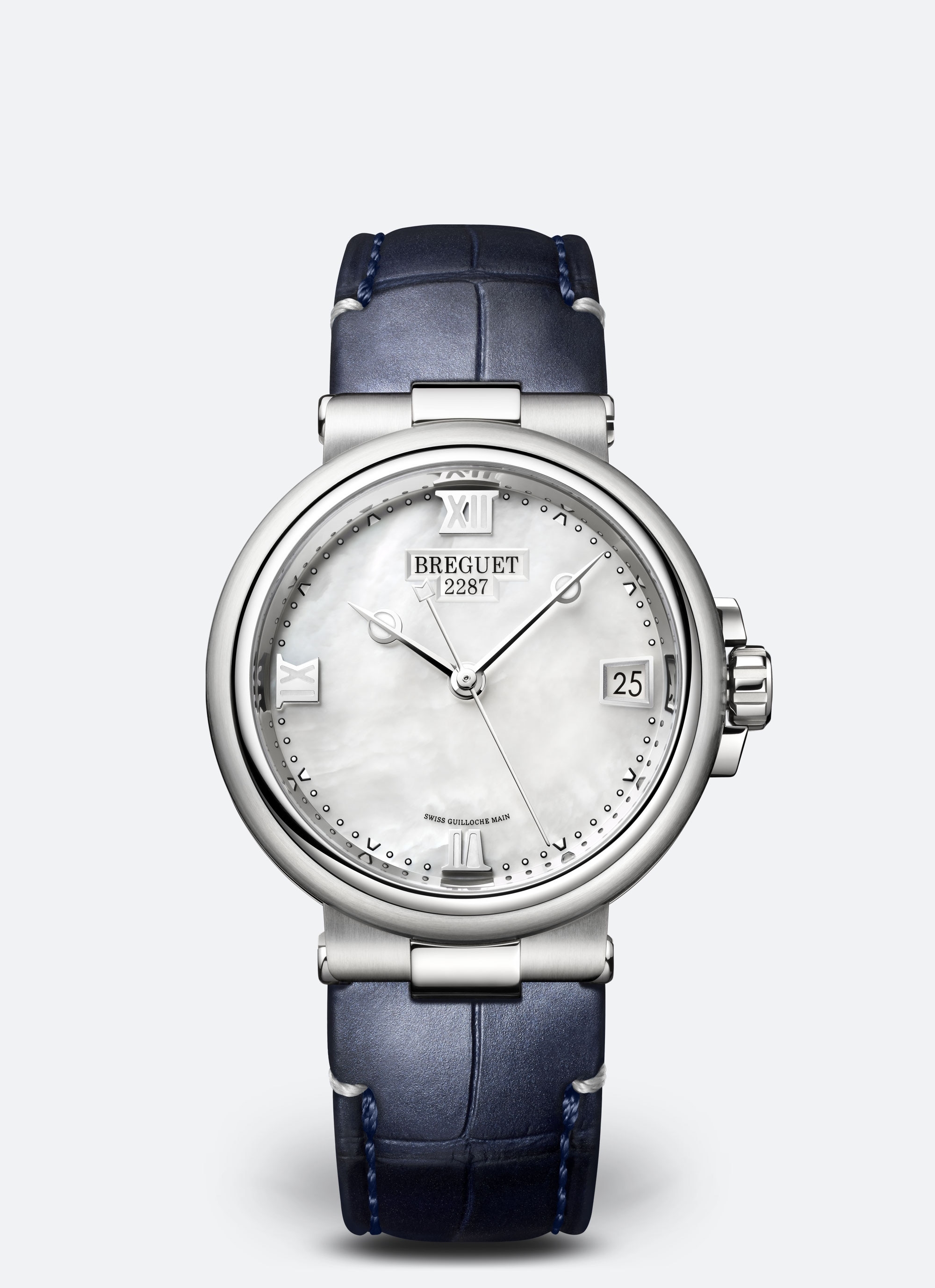 Breguet 9517ST/5W/984 : Marine Dame 9517 Stainless Steel / MOP / Alligator
