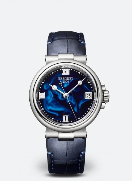 Breguet 9517ST/E2/984 : Marine Dame 9517 Stainless Steel / Blue / Alligator