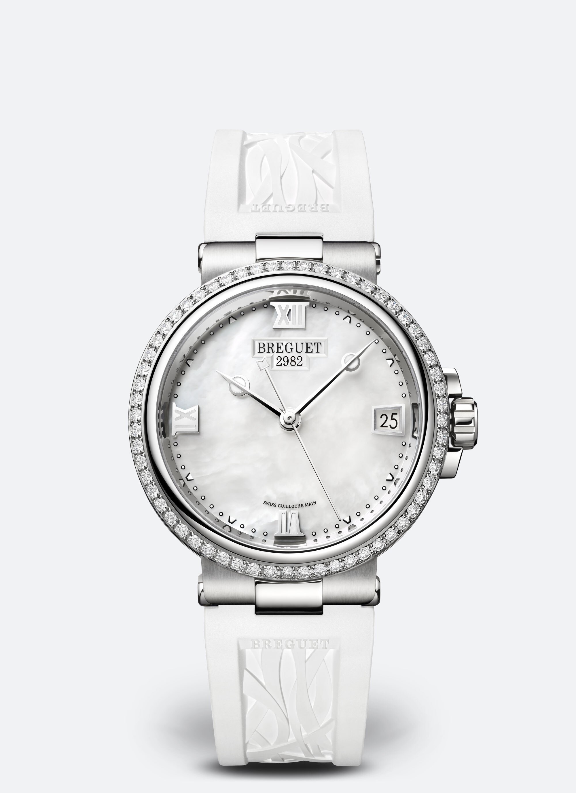 Breguet 9518ST/5W/584/D000 : Marine Dame 9518 Stainless Steel - Diamond / MOP  / Rubber
