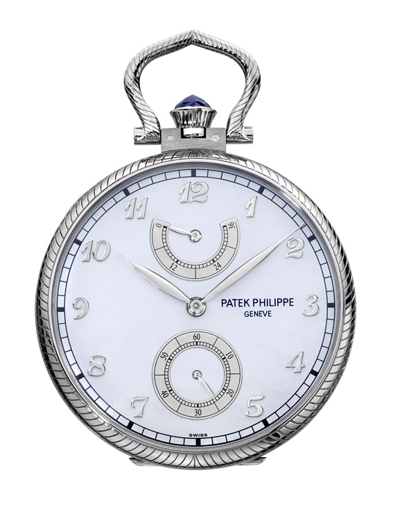 Patek Philippe 982/132G : Pocket Watch Lepine Power Reserve White Gold / Horses