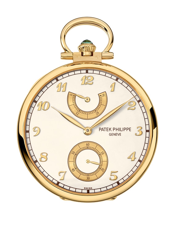 Patek Philippe 982/172J : Pocket Watch Lepine Power Reserve Yellow Gold / Mountain Landscape