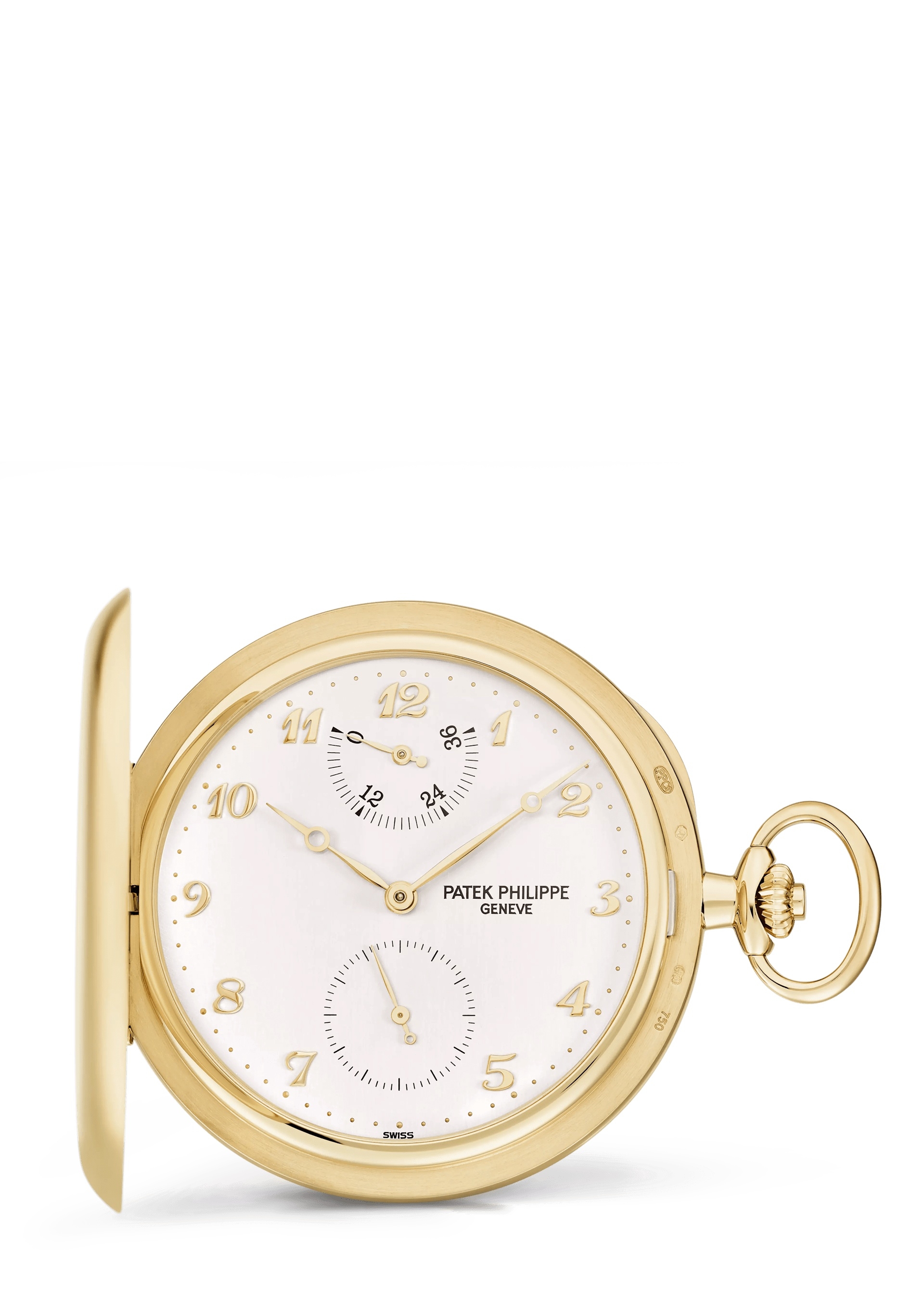 Patek Philippe 983J-001 : Pocket Watch Savonette Power Reserve Yellow Gold / Silver